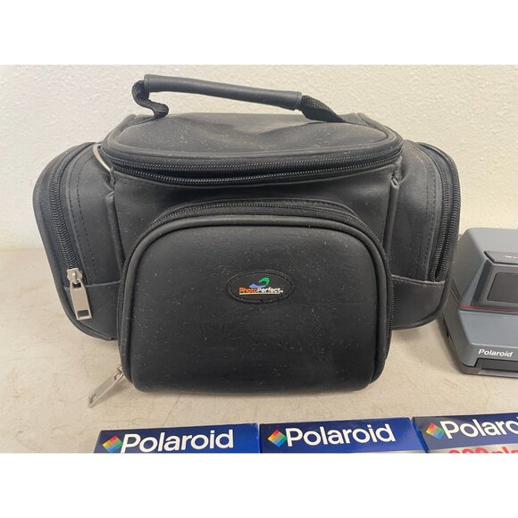 Vintage 3 Polaroid 600 Impulse OneStep Instant Film Camera Case & Manual Tested - Picture 3 of 12